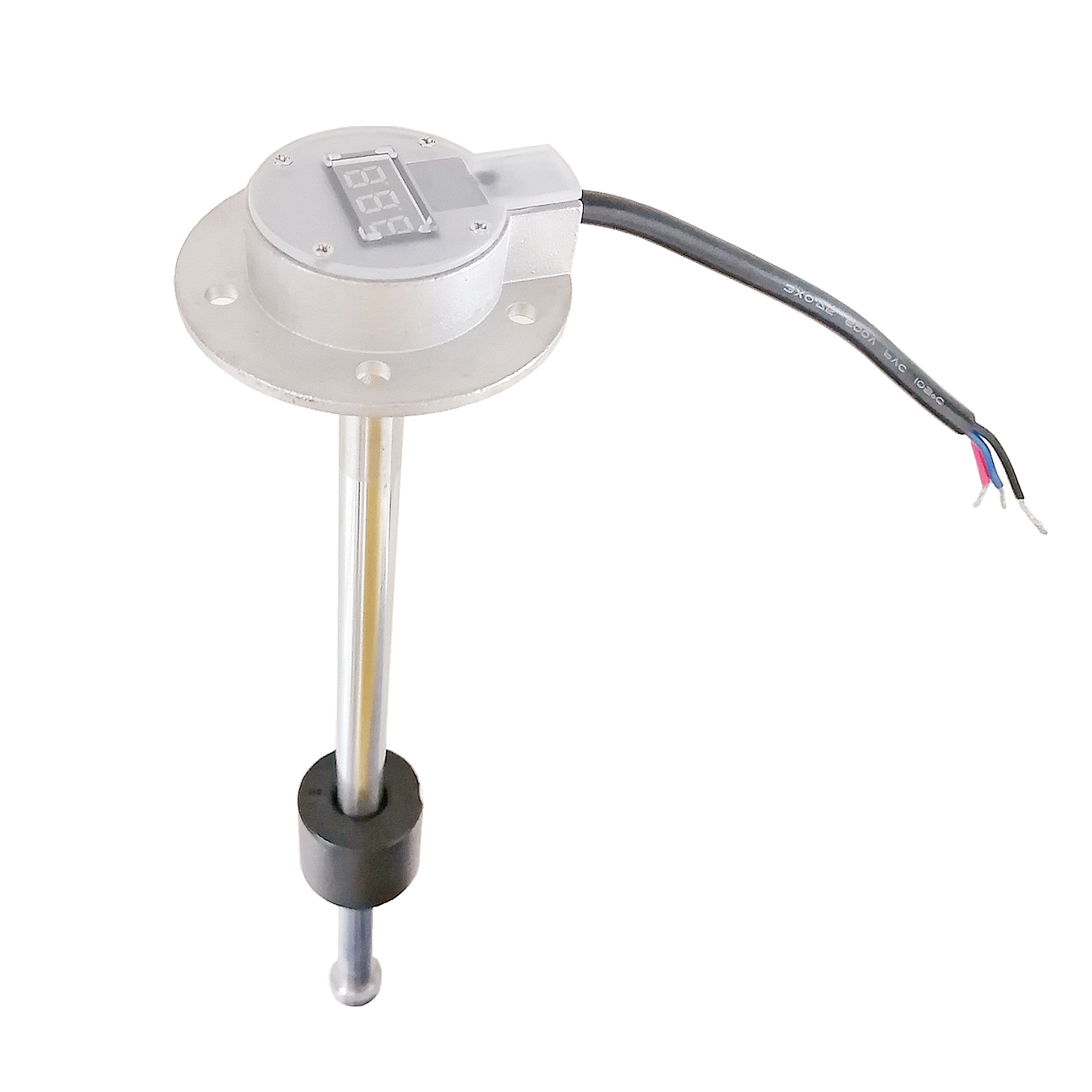 5mm High Resolution 4-20mA Output Stainless Steel Level Sensor Integrated with Level Gauge Display